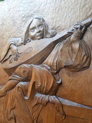 Luth Musician Relief by Giorgio Benedetti, 1970s-ES-753319