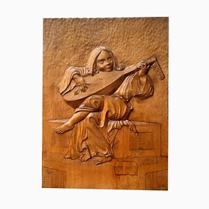 Luth Musician Relief by Giorgio Benedetti, 1970s-ES-753319