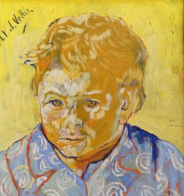 M Van de Velde, Portrait d'enfant, Painting on Canvas-NYF-2019128