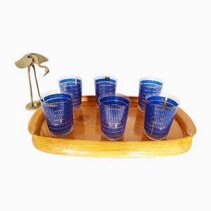 Macabo Tray with Glasses, Set of 7-OLY-1727890