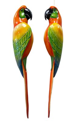 Macaws in Fiberglass & Epoxy, Italy, 1970s, Set of 2-NUC-1424810