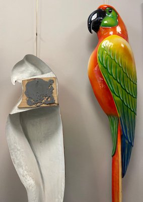 Macaws in Fiberglass & Epoxy, Italy, 1970s, Set of 2-NUC-1424810