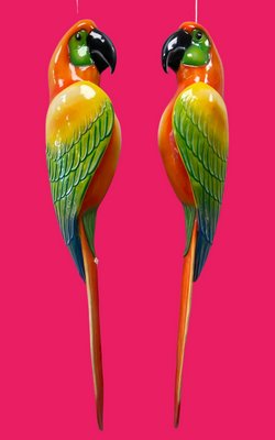 Macaws in Fiberglass & Epoxy, Italy, 1970s, Set of 2-NUC-1424810