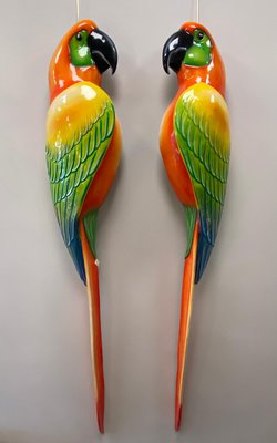 Macaws in Fiberglass & Epoxy, Italy, 1970s, Set of 2-NUC-1424810