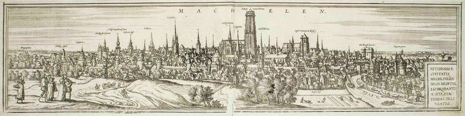 Machelen, Map from ''Civitates Orbis Terrarum'' - by F. Hogenberg - 1575 1575-ZCI-758789