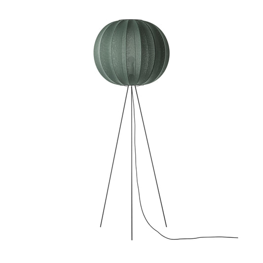 Knit-Wit Round Floor Lamp High Ø60 by Made By Hand #Tweed Green