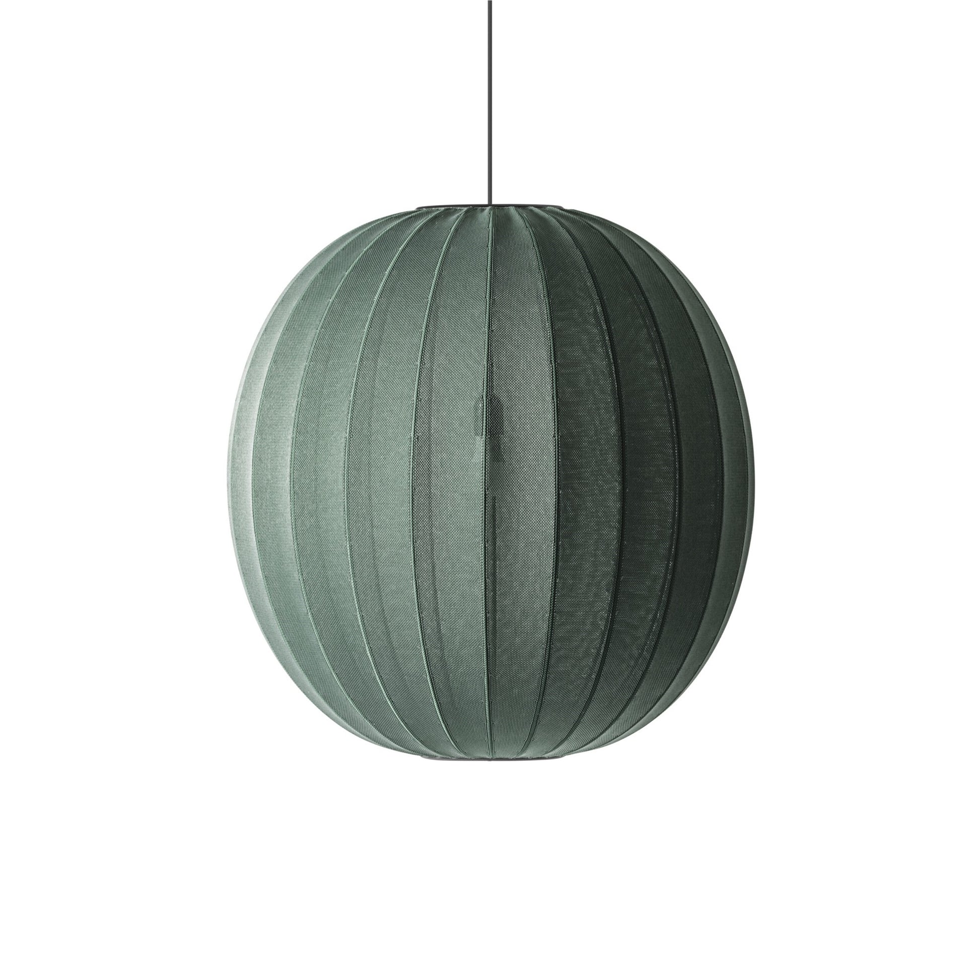 Knit-Wit Round Pendant Lamp Ø75 by Made By Hand #Tweed Green