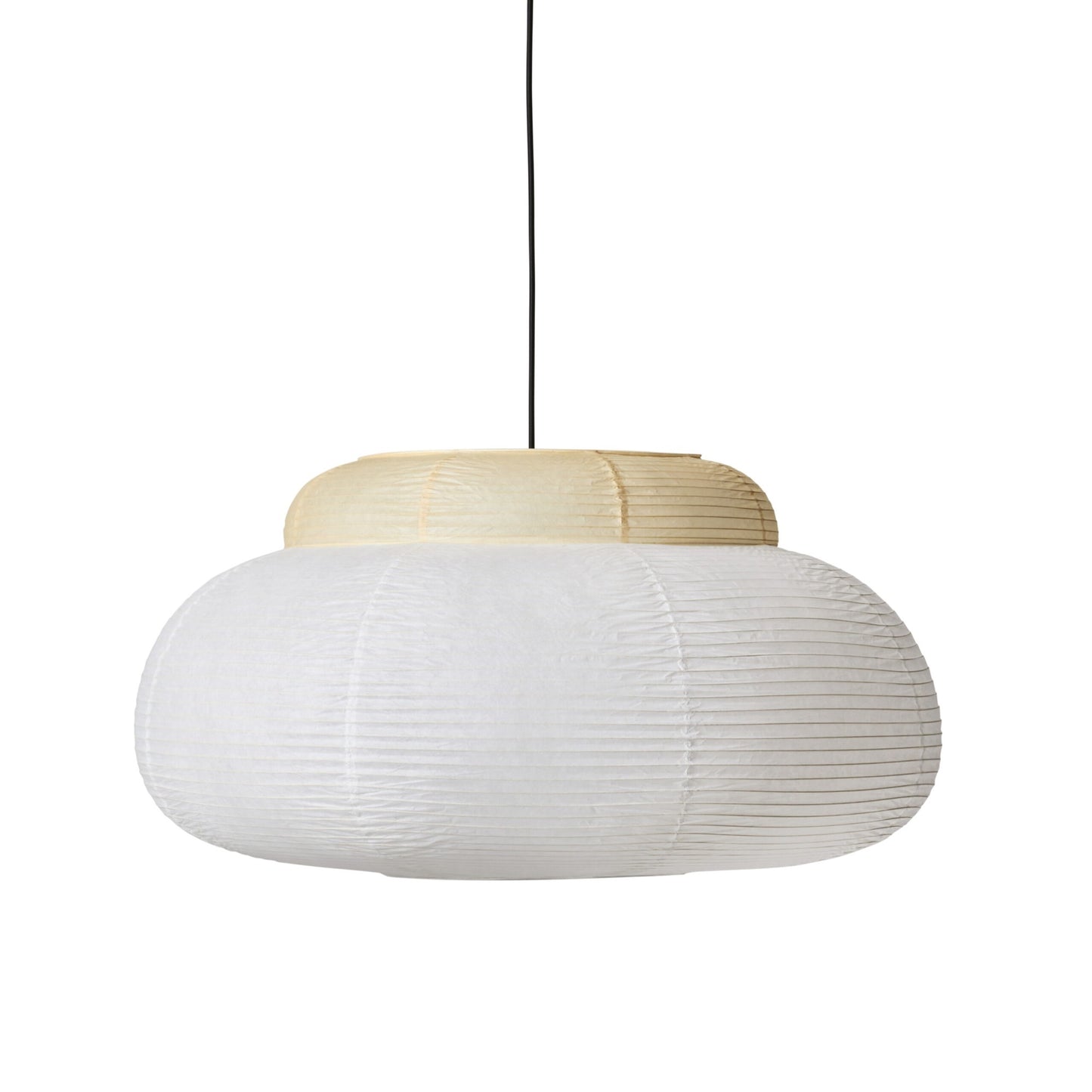 Papier Single Pendant Lamp Ø80 cm by Made By Hand #Soft Yellow