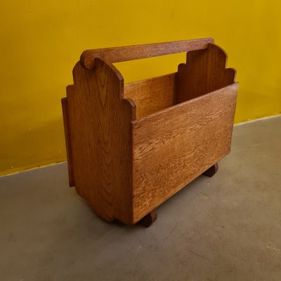 Magazine Holder in Oak, 1950s-VHW-1811488