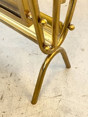 Magazine Rack in Glass & Brass, 1950s-NPC-1317594