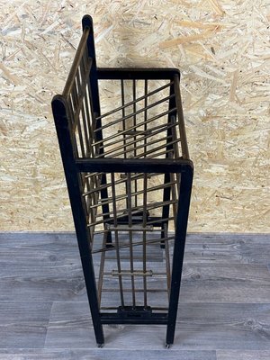 Magazine Rack in Mahogany & Brass from Wiener Werkstätte, Austria, 1900s-EJL-1723935