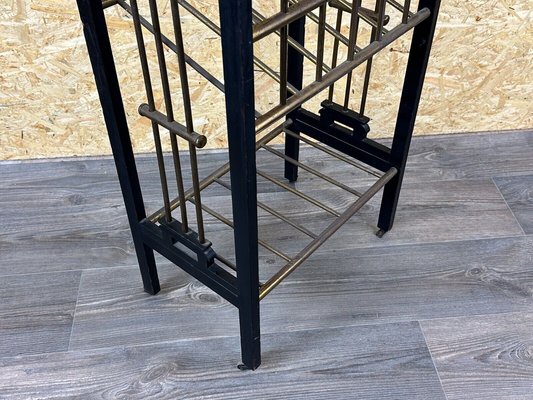 Magazine Rack in Mahogany & Brass from Wiener Werkstätte, Austria, 1900s-EJL-1723935