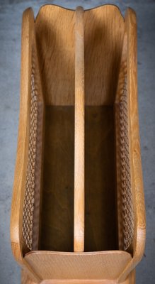 Magazine Rack in Oak and Cane, Denmark, 1960s-ZGQ-1196104