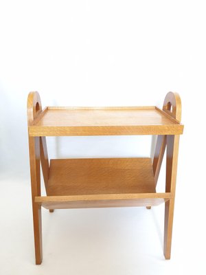 Magazine Rack or Side Table in Oak, 1950s-ADN-1264116