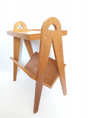 Magazine Rack or Side Table in Oak, 1950s-ADN-1264116