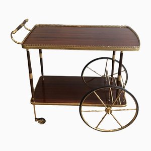 Mahogany and Brass Trolley in the style of Maison Jansen-BA-1365398