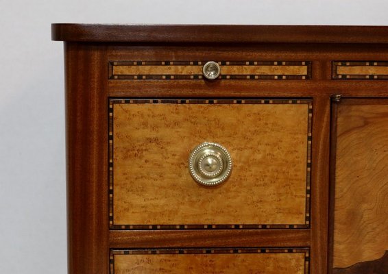 Mahogany and Marquetry Dresser Buffet in the Style of Louis XVI, 1940s-RVK-1117659