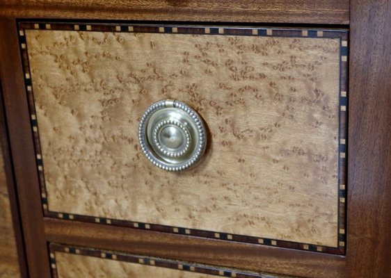 Mahogany and Marquetry Dresser Buffet in the Style of Louis XVI, 1940s-RVK-1117659