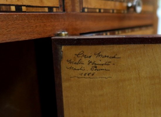 Mahogany and Marquetry Dresser Buffet in the Style of Louis XVI, 1940s-RVK-1117659