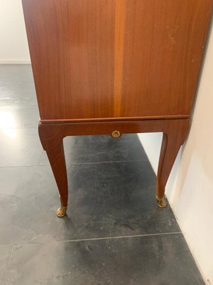 Mahogany and Parchment Cabinet, Italy, 1950s-IJR-1057207