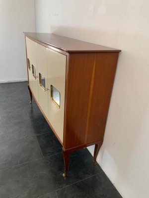 Mahogany and Parchment Cabinet, Italy, 1950s-IJR-1057207