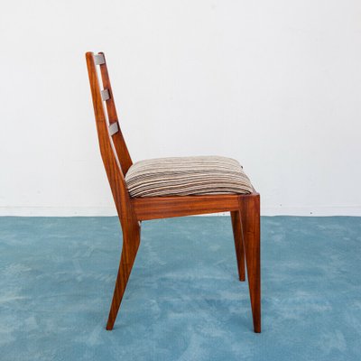 Mahogany and Velvet Desk Chair, 1950s-ZLY-843356