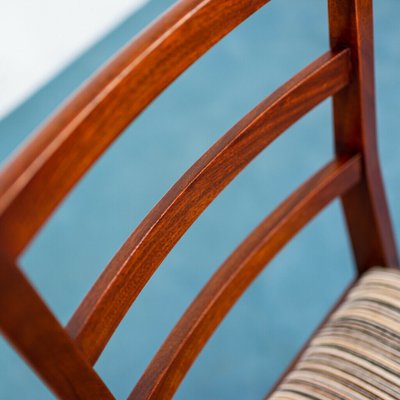 Mahogany and Velvet Desk Chair, 1950s-ZLY-843356