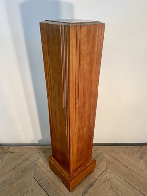 Mahogany Art Deco Column, 1930s-AXR-1721762