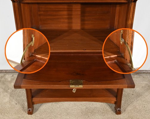 Mahogany Bar Cabinet attributed to Maison E. Diot, 1900s-RVK-1823841