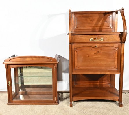 Mahogany Bar Cabinet attributed to Maison E. Diot, 1900s-RVK-1823841