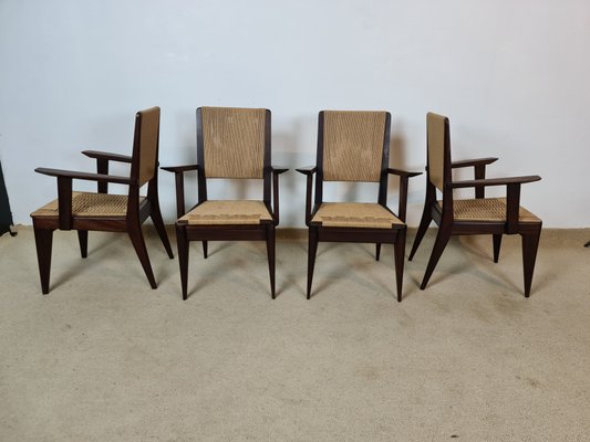 Mahogany Chairs, 1950s, Set of 4-DOA-1049329