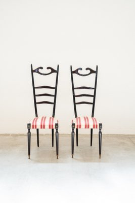 Mahogany Chiavari Dining Chairs by Paolo Buffa, 1950s, Set of 2-KNM-856132