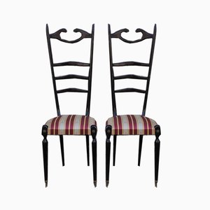 Mahogany Chiavari Dining Chairs by Paolo Buffa, 1950s, Set of 2-KNM-856132