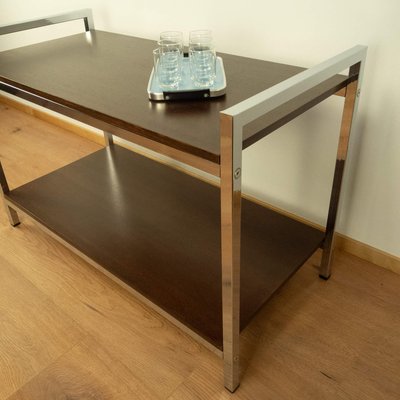 Mahogany & Chrome Stained Shelf, 1960s-PRK-2004517