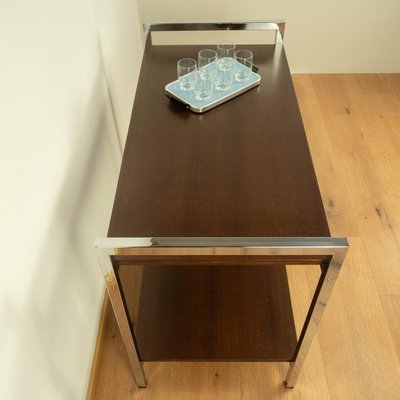 Mahogany & Chrome Stained Shelf, 1960s-PRK-2004517