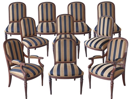 Mahogany Classic Chairs from Hurtado, Set of 10-TCS-1067698