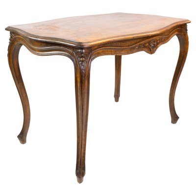 Mahogany Coffee Table with Carvings, 1880s-UY-1427388