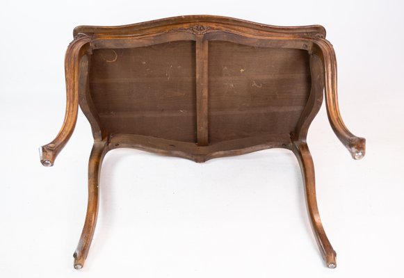 Mahogany Coffee Table with Carvings, 1880s-UY-1427388