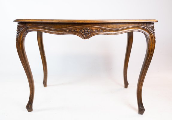 Mahogany Coffee Table with Carvings, 1880s-UY-1427388