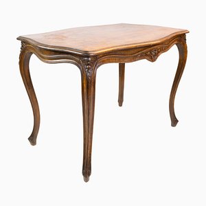 Mahogany Coffee Table with Carvings, 1880s-UY-1427388