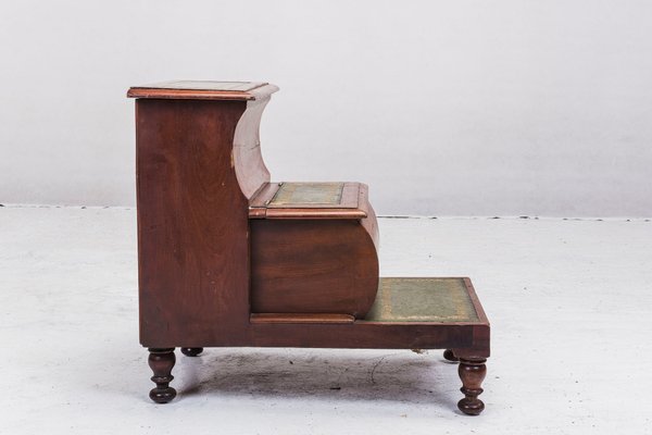 Mahogany Compartmental Library Steps, 1930s-ZZH-564590