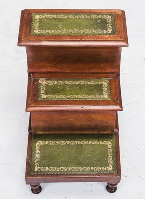 Mahogany Compartmental Library Steps, 1930s-ZZH-564590