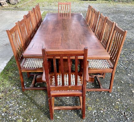 Mahogany Dining Set, 1970s, Set of 17-QYF-1754436