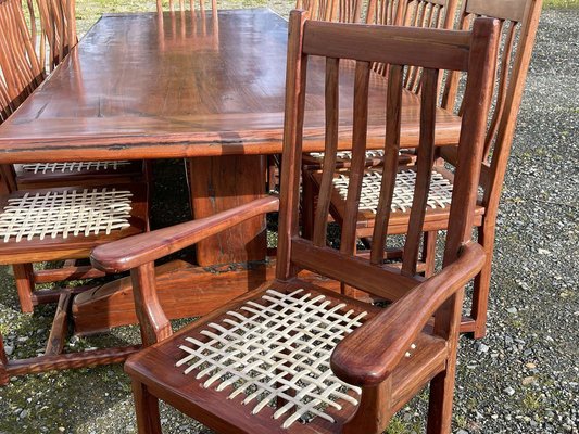 Mahogany Dining Set, 1970s, Set of 17-QYF-1754436