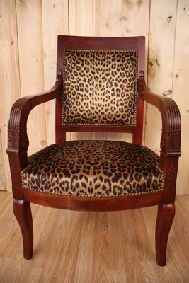 Mahogany Empire Style Armchair-KMQ-912291