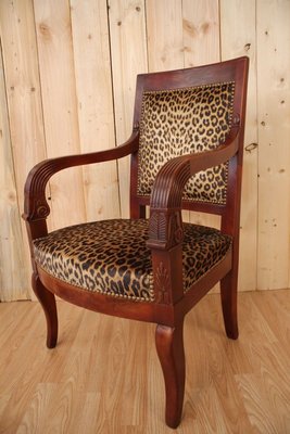 Mahogany Empire Style Armchair-KMQ-912291