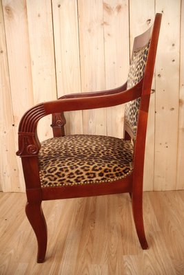 Mahogany Empire Style Armchair-KMQ-912291