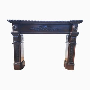 Mahogany Fireplace Surround, Early 20th Century-TCS-1694934