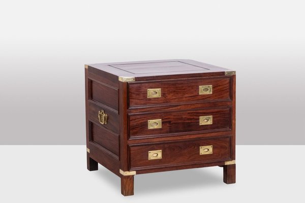 Mahogany Marine Chests of Drawers, 1950s, Set of 2-CEJ-1806508