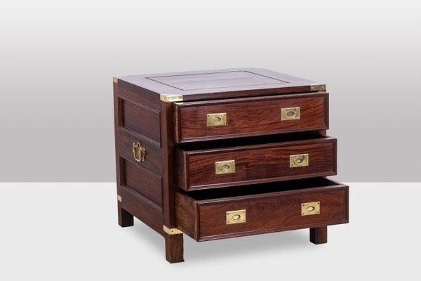 Mahogany Marine Chests of Drawers, 1950s, Set of 2-CEJ-1806508